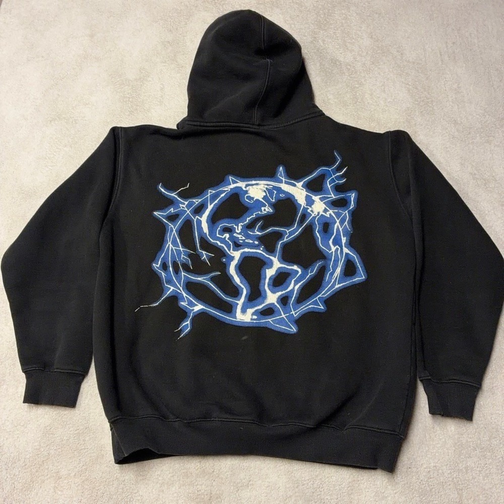 XXXTentacion Revenge Blue Lightning Heartbreak Hoodie Black Made in USA Men's M